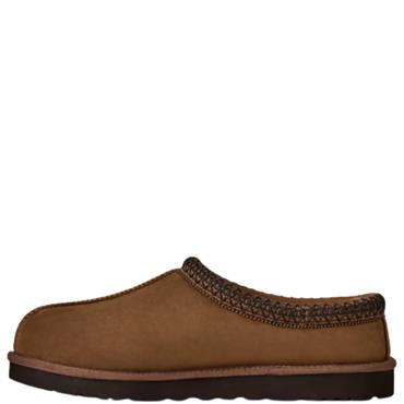 UGG MENS NUBUCK FUR LINED SLIPPER - DARK CHESTNUT